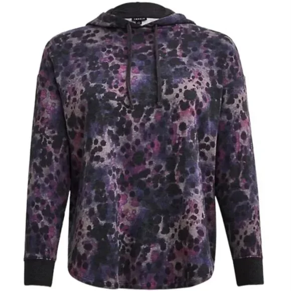 TORRID Purple Cheetah Leopard Print Fleece Hoodie NEW Sizes Avail - 00, 0, 1 - Picture 1 of 3